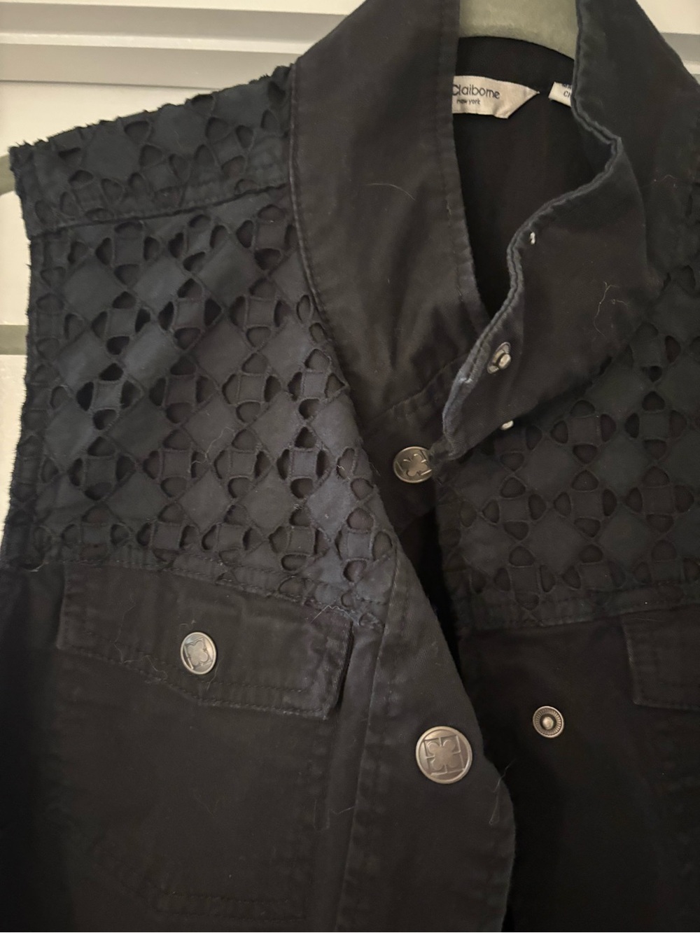 Liz Claiborne New York Black Safari Utility Vest - Picture 5 of 7